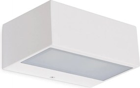 Nowoczesny kinkiet IONA - d?. 18 cm - 13W LED SMD - 1200lm i 3000K - aluminium i bia?y - IP44 - góra i dó?