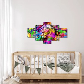 Obraz - obraz 3D lwa (125x70 cm)