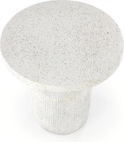 Stolik kawowy Sintro 54 cm - białe lastryko