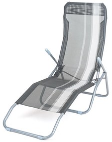 Happy Green Leżak plażowy antracytowy, 142 x 60 x 96 cm