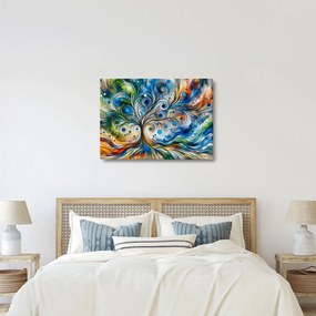 Obraz – Kolorowe energetyczne drzewo (70x50 cm)