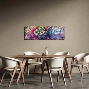 Obraz - Kolorowa rybka (z zegarem) (90x30 cm)