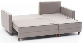 Narożna sofa rozkładana Aydam Right Cream
