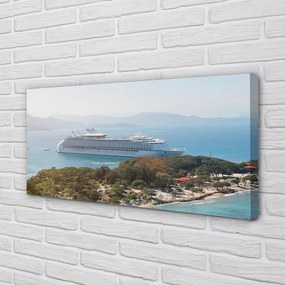 Obraz canvas na ścianę Statek przy Rajskiej Wyspie