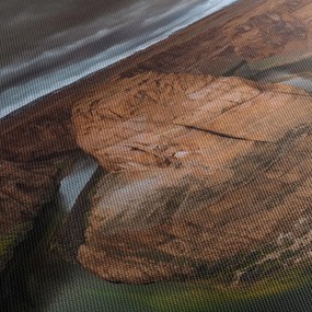 Obraz jeziora na klifie (170x50 cm)