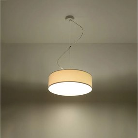 Lampy wiszące minimalistyczny Cercle, PVC - 2 źródło światła 3000K - L.35 x H.111 cm - biały