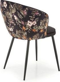 Krzesło z podłokietnikami K506 z wzorem z tyłu oparcia