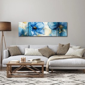 Obraz - Kwiatowy, malowany tuszem (170x50 cm)