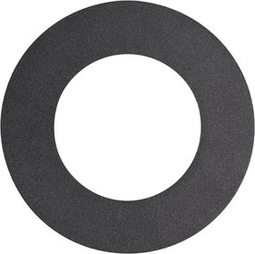 Okrągły reflektor wnękowy czarny regulowany z pierścieniem wypełniającym - Edu