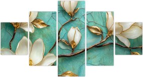 Obraz - 3D magnolie (125x70 cm)