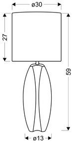 Biało-zielona lampa stołowa z tekstylnym kloszem (wys. 59 cm) Palma – Candellux Lighting