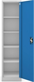 Szafa na akta kartotekowa na klucz szaro-niebieska, 450x1850x400 mm: ALEX