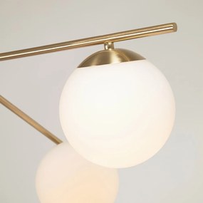 Lampa sufitowa w biało-złotym kolorze ze szklanym kloszem ø 14 cm Mahala – Kave Home