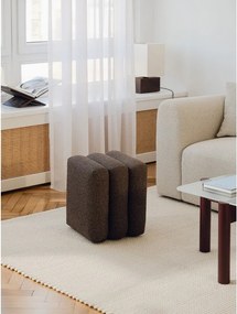 Brązowy puf z materiału bouclé Radd – noo.ma