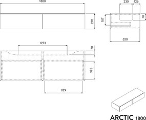 Szafka podumywalkowa ARCTIC 1800