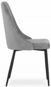 PROMOCJA Jasnoszare aksamitne krzesło do jadalni IMOLA II. jakość