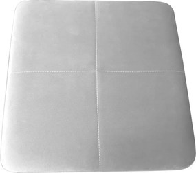 Taboret SOLID tkanina Welur stelaż metalowy STOŁEK LOFT : Kolor Stelaża - Biały, Kolor tkaniny - VELVET - MG39, Typ tkaniny - Velvet, Wysokość - 45 cm