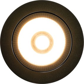 Zestaw 6 reflektorów wpuszczanych czarnych 9,5 cm z LED 1300 lm ściemnialne IP23 - Gaius