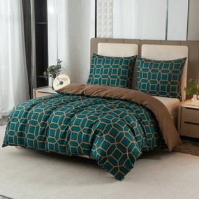 PrzytulneMieszkanie.pl PrzytulneMieszkanie.pl Mikroflanelové povlečení KERNAL zelené Rozmiar pościeli: 70 x 80 cm | 140 x 200 cm