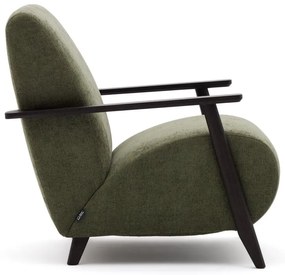 Zielony fotel z tkaniny szenilowej Meghan – Kave Home