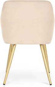 Zestaw 6 beżowych krzeseł tapicerowanych - Terviso 3X