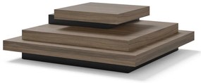 Czarny stolik w dekorze orzecha 110x110 cm Slate – TemaHome