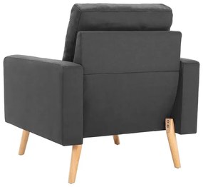 Ciemnoszary tapicerowany fotel wypoczynkowy G3-L44