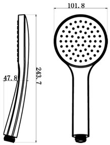 Plastikowa słuchawka prysznicowa w kolorze srebra z połyskiem ø 10 cm – Sapho