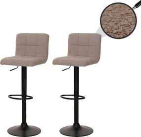 Stołek barowy MCW-G87 (zestaw 2 szt.),  taupe