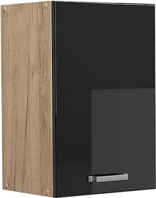 Szafka ścienna czarny wysoki połysk 40x31x60 r-line