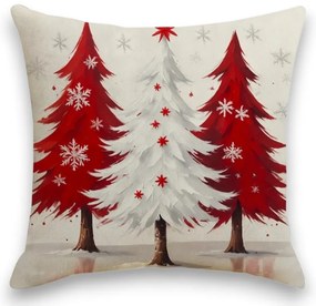 Świąteczna poszewka na poduszkę RED FOREST 45x45 cm, beżowy