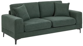 Kanapa 2-osobowa z zielonej tkaniny teksturowanej JAMOLO