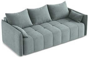 Niebieska rozkładana/ze schowkiem sofa 225 cm Moku – Makamii