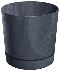 Donica ogrodowa Tubo P Beton Effect 39 cm antracytowa PROSPERPLAST