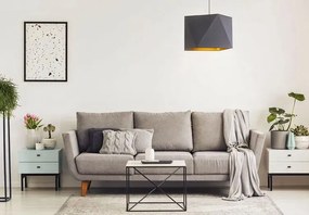 Geometryczna lampa wisząca z białym stelażem - T3-F44