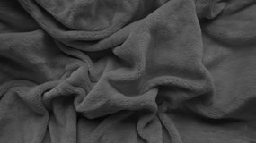 PrzytulneMieszkanie.pl Prześcieradło z mikropluszu SOFT 140x200 cm ciemnoszare