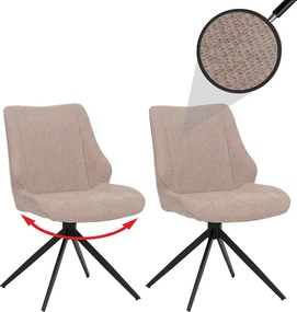 Krzesło do jadalni MCW-O48 (zestaw 2 szt.),  beżowe