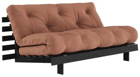 Ceglasta rozkładana sofa 160 cm Roots Black Night – Karup Design