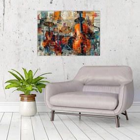 Obraz - Instrumenty muzyczne (70x50 cm)