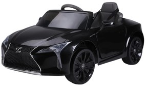 HOMCOM samochód dziecięcy Lexus samochód elektryczny dla dzieci z muzyką MP3 światłami czarny