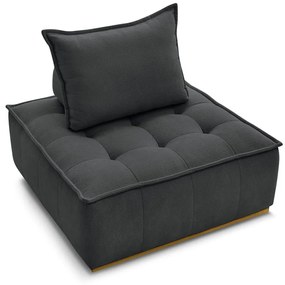 Ciemnoszary fotel z materiału bouclé Elisa – Bobochic Paris