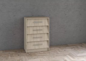 Szafka na buty Laksaro dąb sonoma – 4 uchylne półki, nowoczesna i pojemna do przedpokoju