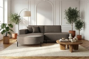 Narożnik Parma Studio Hills, tkanina Poso, lewy, jasny brązowy (04)