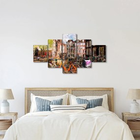 Obraz - Amsterdam, malarstwo (125x70 cm)
