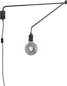 Kinkiet z elastyczną konstrukcją do kontaktu w kolorze matowej czerni Line – Trio