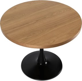 Stół Okrągły LINO 100 cm Dąb Złoty/Czarny Nowoczesny Loft