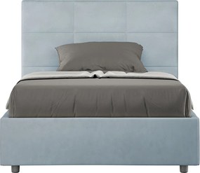 Łóżko bez stelaża tapicerowane 120x210 microfibra błękitny Mika