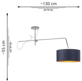 Lampa wisząca glamour z abażurem - EX254-Riox- 5 kolorów do wyboru