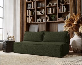 Sofa z funkcją spania i pojemnikiem DUO, tkanina Verita, Ciemnozielony