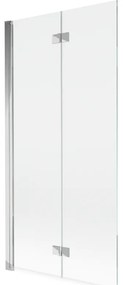 Mexen Mist parawan nawannowy 2-skrzydłowy lewy 90 x 150 cm, transparent, chrom - 8A9-090-002-01-00-L